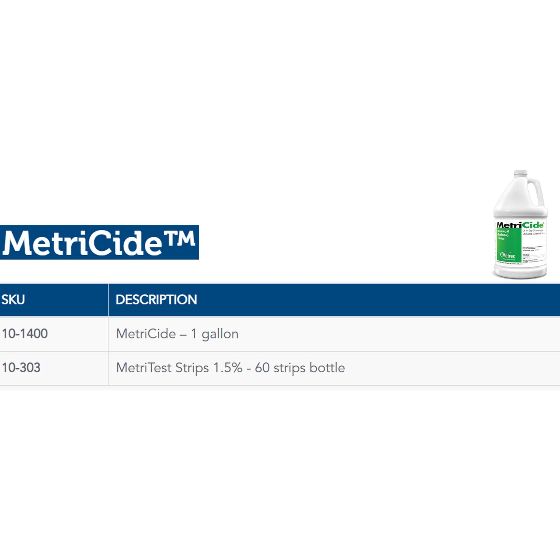 MetriCide® Glutaraldehyde High Level Disinfectant, 1-gallon Jug