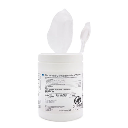 McKesson Germicidal Large Surface Disinfectant Wipes, Canister, 160 ct.