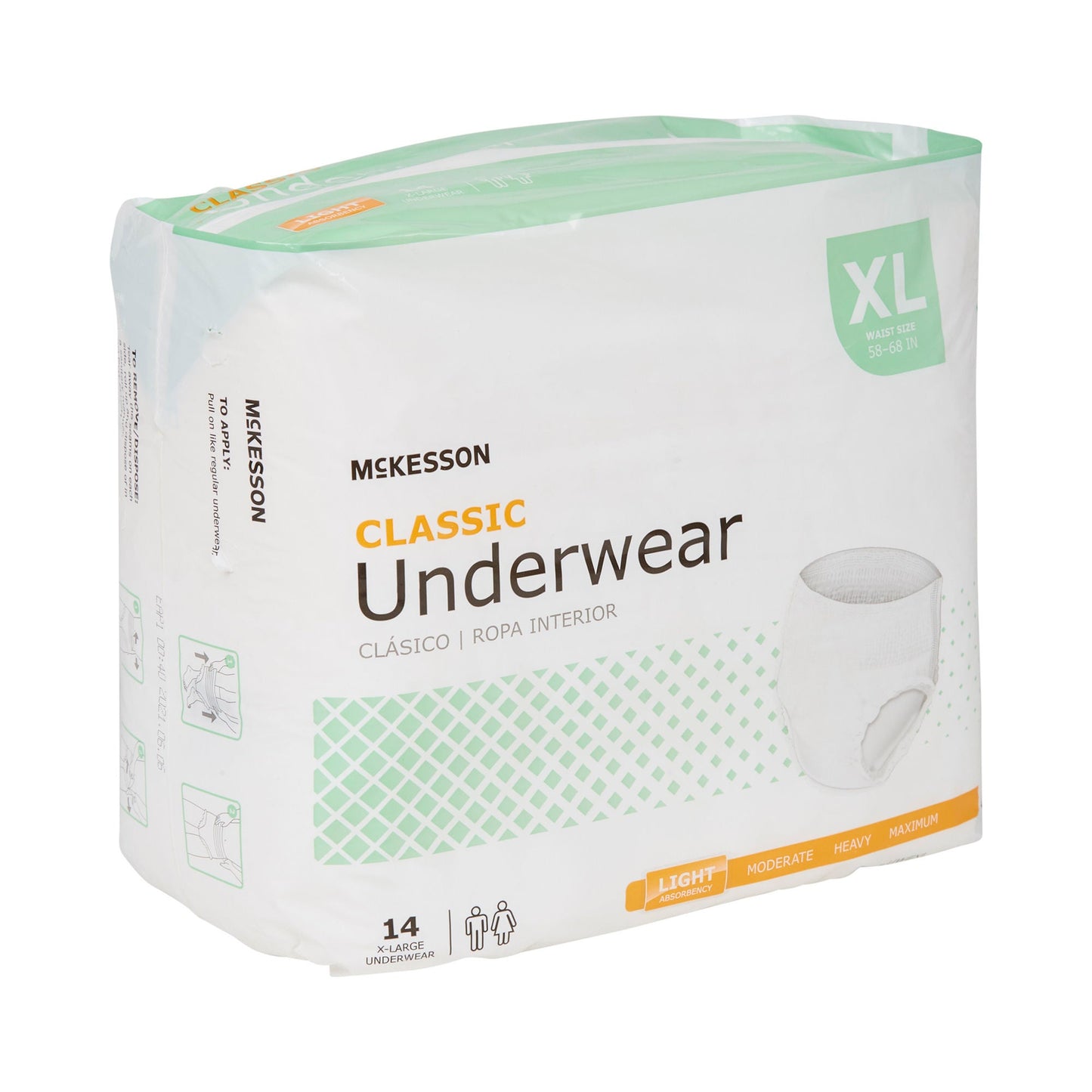 McKesson Classic Light Absorbency Incontinence Underwear, Extra Large
