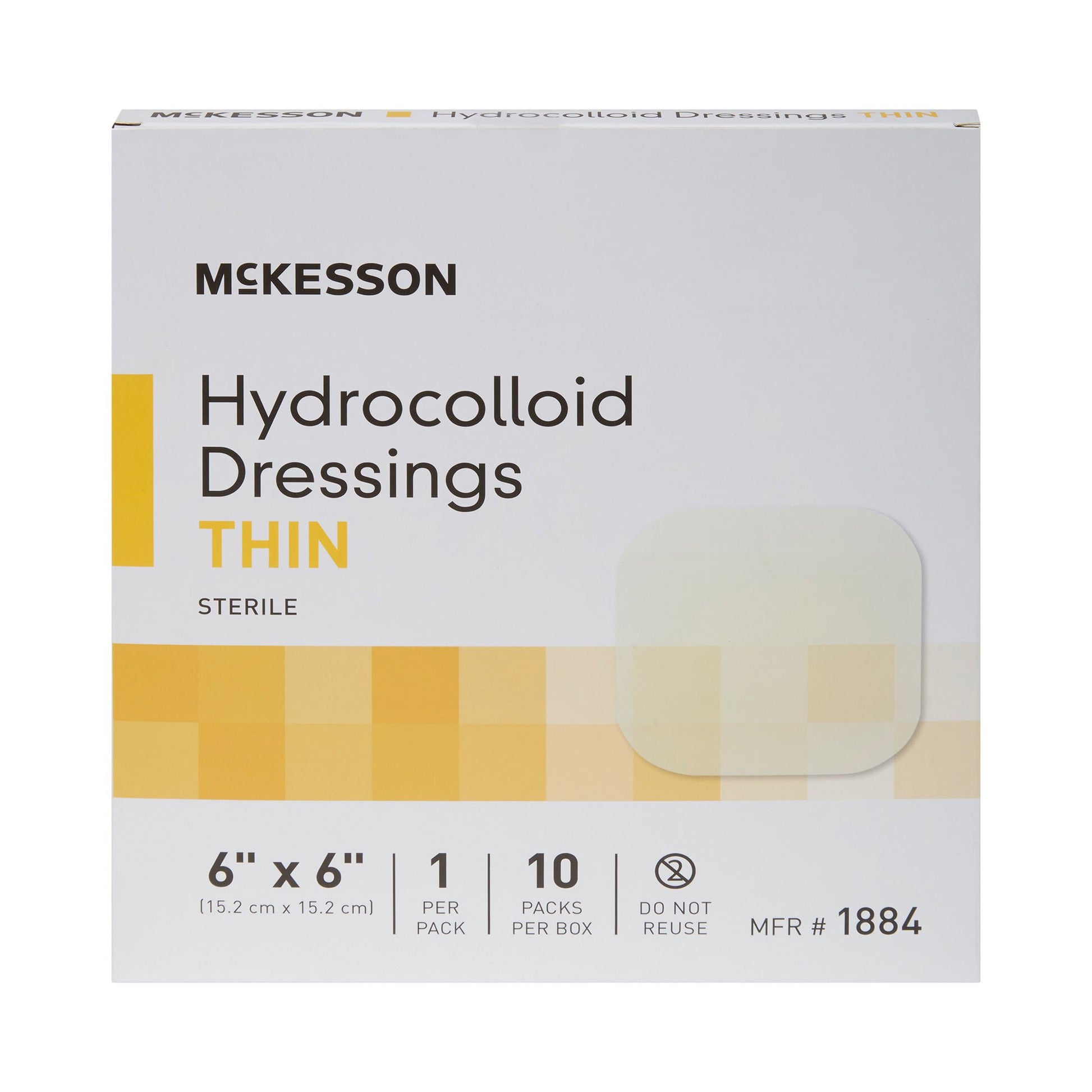 McKesson Hydrocolloid Dressing, 6 x 6 Inch