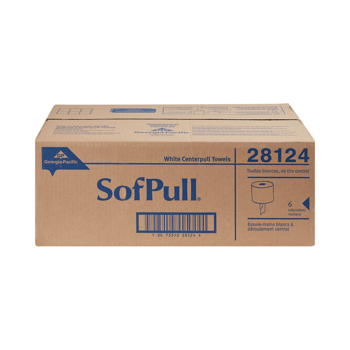 SofPull® White Paper Towel, 3,300 Feet, 6 Rolls per Case