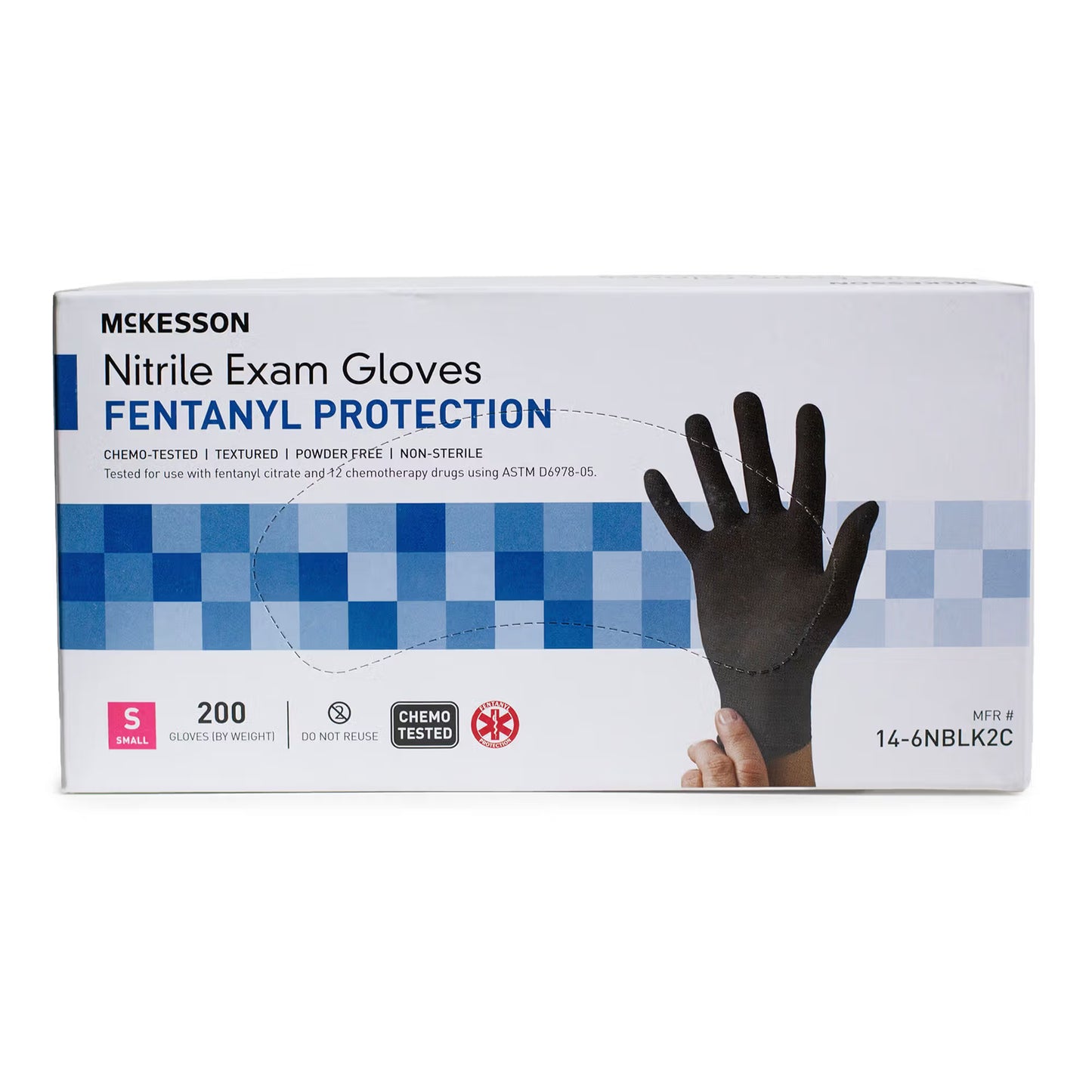 McKesson Confiderm® 6.8C Nitrile Exam Glove, Small, Blue