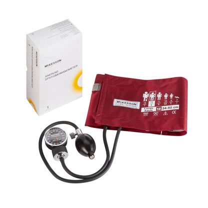 McKesson Lumeon Aneroid Sphygmomanometer with Large Cuff, 2-Tube, Pocket-Size