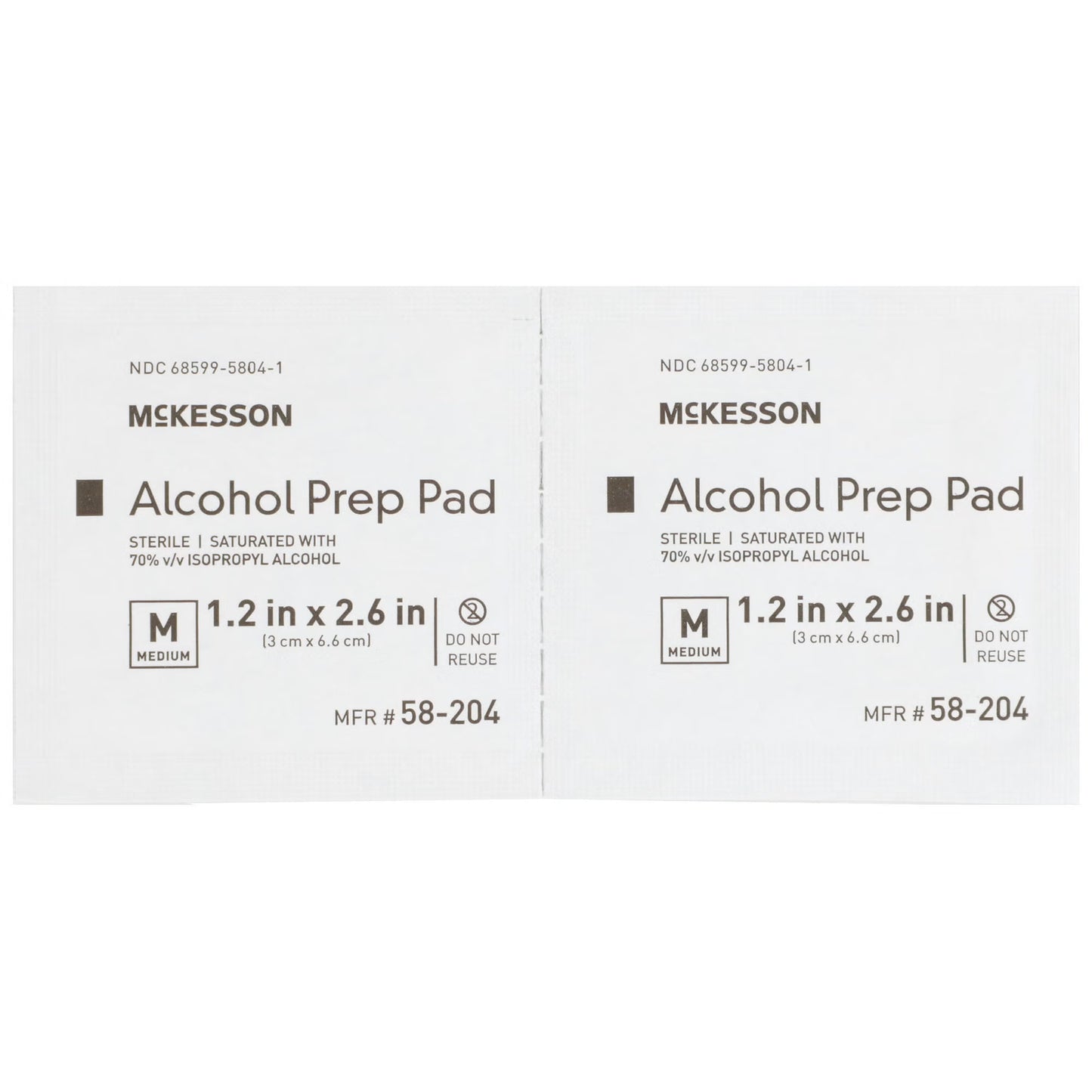 McKesson 70% Isopropyl Alcohol Prep Pad, Medium