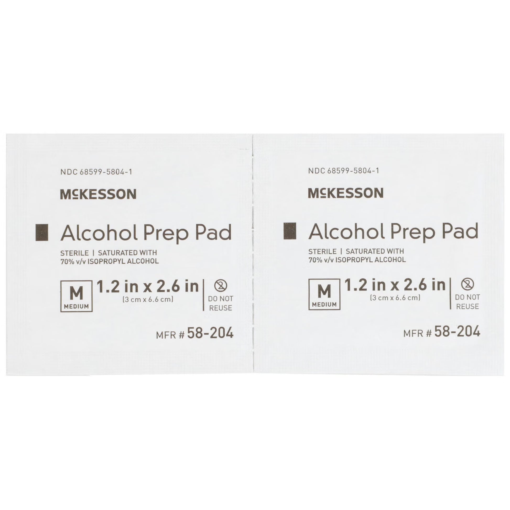 McKesson 70% Isopropyl Alcohol Prep Pad, Medium