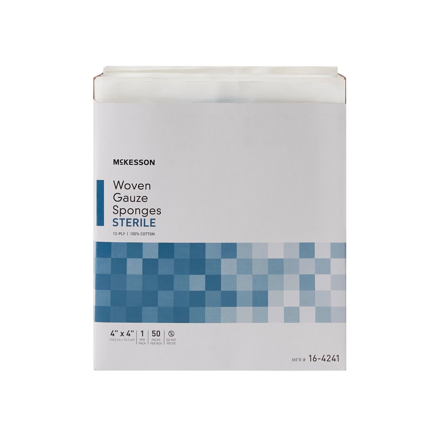 McKesson Sterile Gauze Sponge, 4 x 4 Inch, 12-Ply