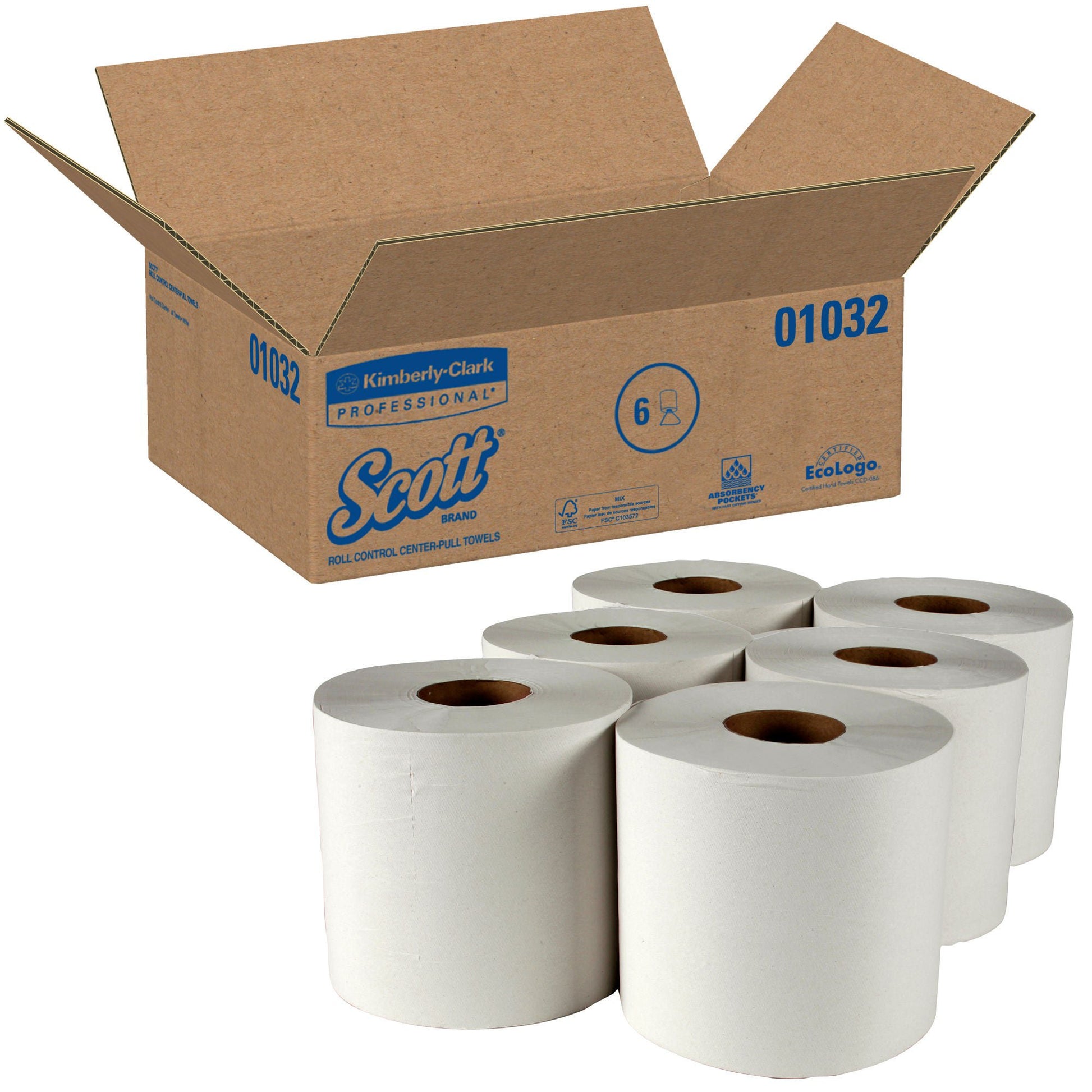 Scott® Essential White Paper Towel, 8 x 12 Inch Center Pull Roll