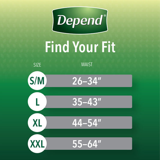 Depend® Fresh Protection™ Men's Maximum Absorbency Underwear, Small/Medium