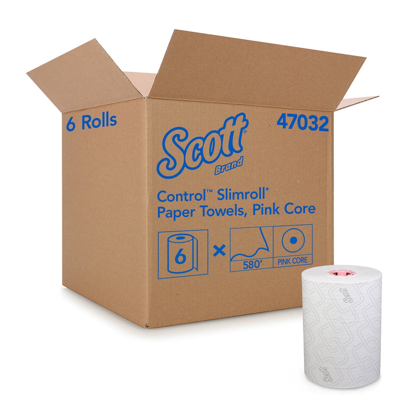 Scott® Control Slimroll™ White Paper Towel, 8 Inch x 580 Foot