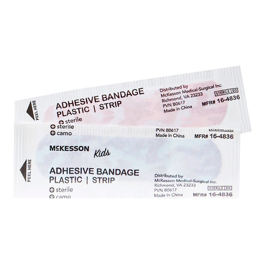 McKesson Kids™ Kid Design (Blue / Pink Camo) Adhesive Strip, 3/4 x 3 Inch