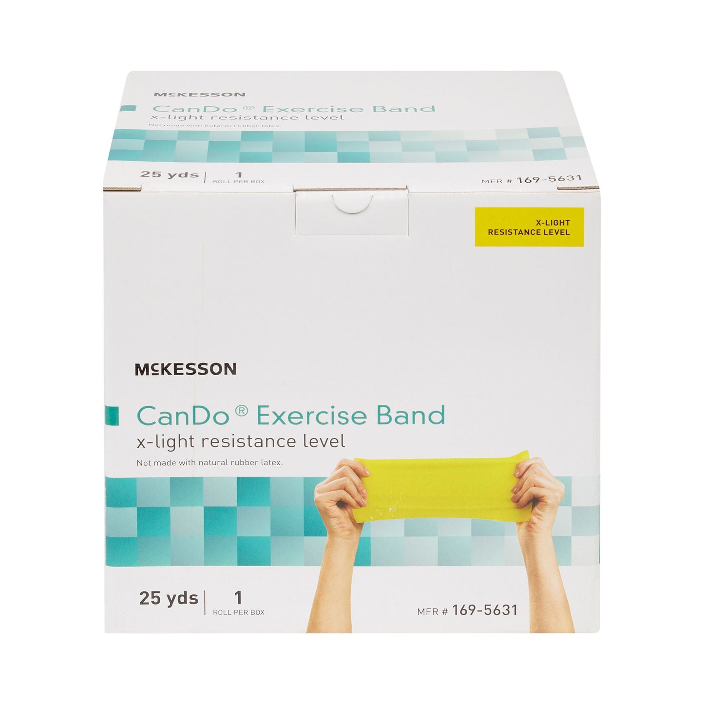 McKesson Exercise Resistance Band, Yellow, 5" x 25 Yard, Extra-Light Resistance