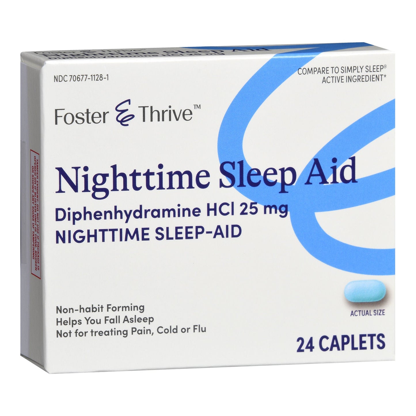 Foster & Thrive™ Nighttime Sleep-Aid Diphenhydramine HCl 25 mg Caplets