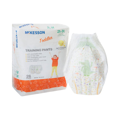 McKesson Toddler Training Pants, 2T to 3T for Children weighing 16 – 34 lbs.