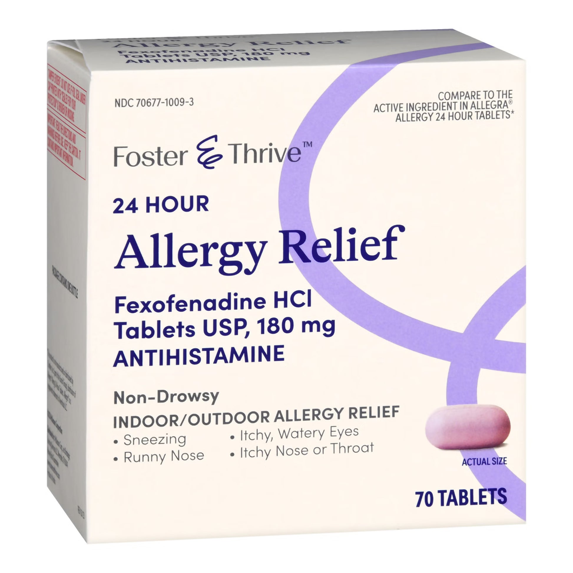 Foster & Thrive™ 24 Hour Allergy Relief Fexofenadine HCl USP 180 mg Tablets