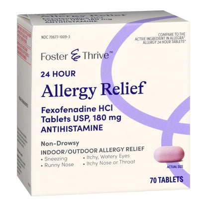 Foster & Thrive™ 24 Hour Allergy Relief Fexofenadine HCl USP 180 mg Tablets