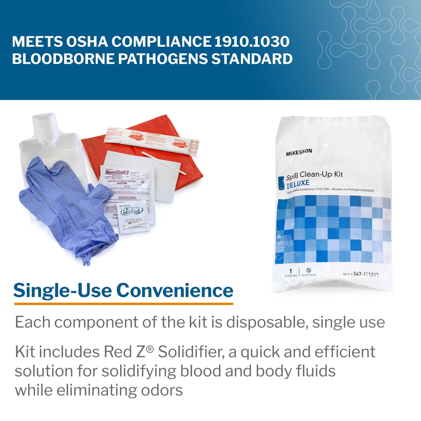McKesson Deluxe Bloodborne Pathogen Spill Kit
