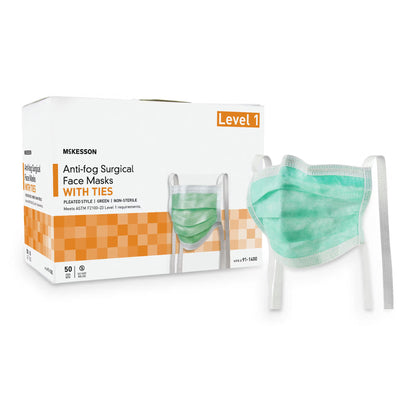 McKesson Classic Style Anti-Fog Surgical Mask, Green