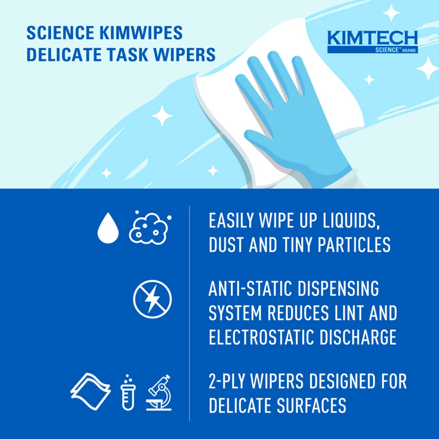Kimtech Science™ Kimwipes™ Delicate Task Wipes, Two-Ply