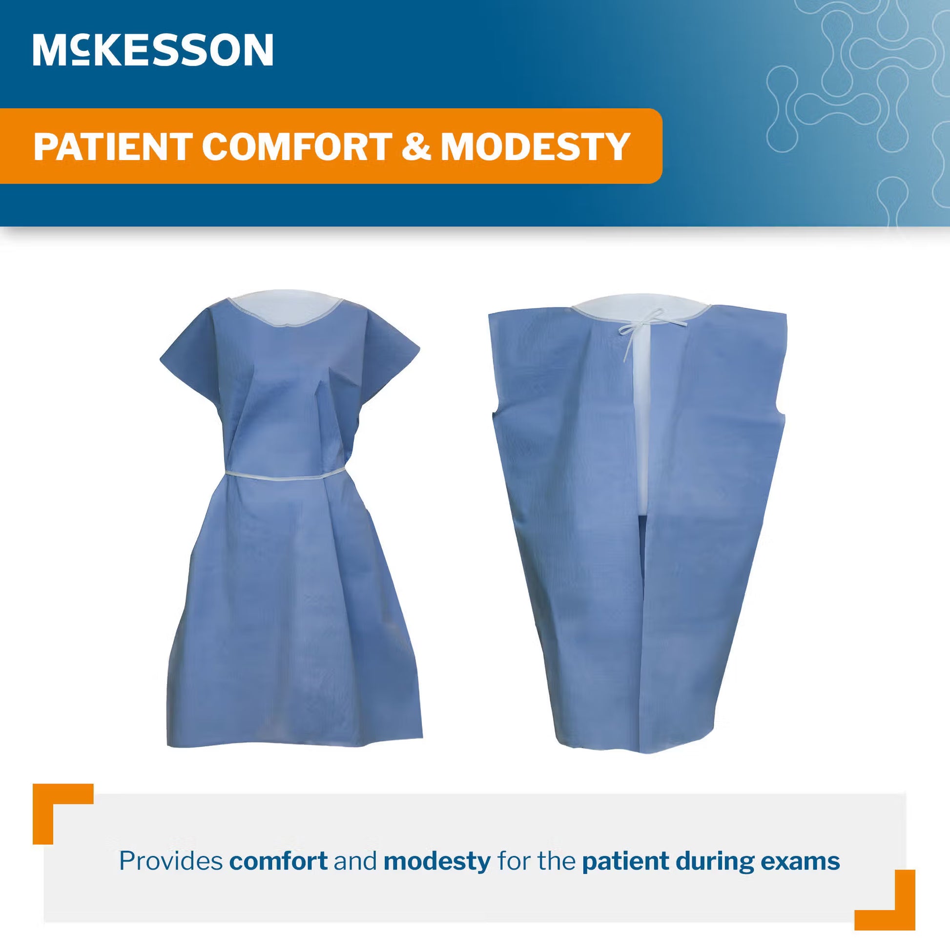 McKesson SMS Fluid Resistant Exam Gown, 2X-Large
