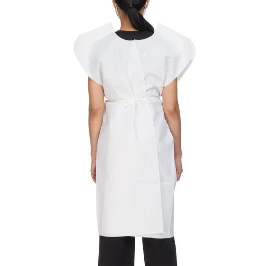 McKesson Patient Exam Gown, One Size Fits Most, White