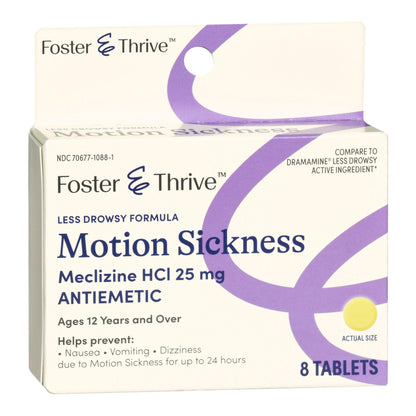 Foster & Thrive™ Less Drowsy Motion Sickness Meclizine HCl 25 mg Tablets