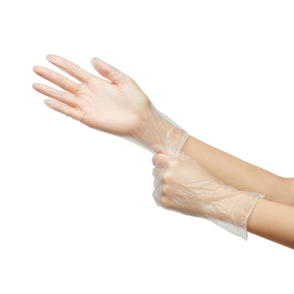 McKesson Confiderm® Vinyl Exam Glove, Small, Clear
