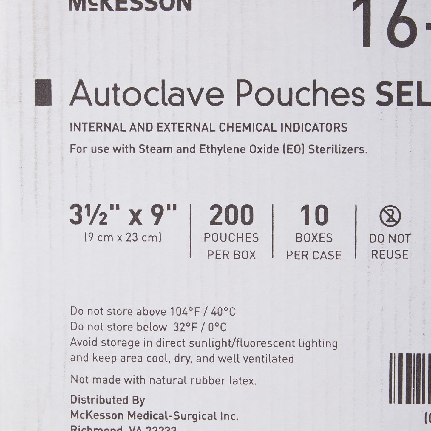 McKesson Sterilization Pouch, 3.5 x 9 Inch