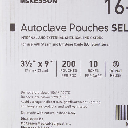 McKesson Sterilization Pouch, 3.5 x 9 Inch