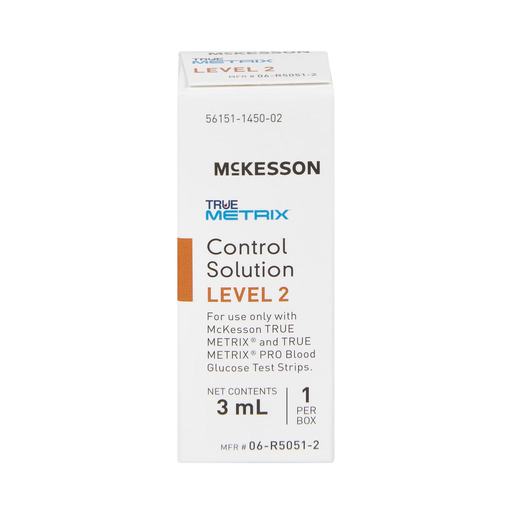 McKesson True Metrix Blood Glucose Testing, Control Solution, 3 mL, Level 2