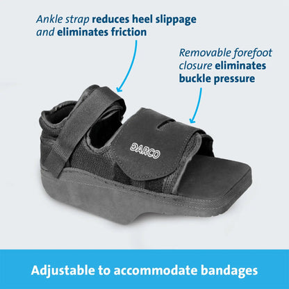 Darco® OrthoWedge™ Post-Op Shoe, Men's, Extra Large, Black