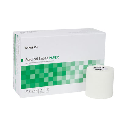 McKesson Paper Medical Tape, 2 Inch x 10 Yard, White