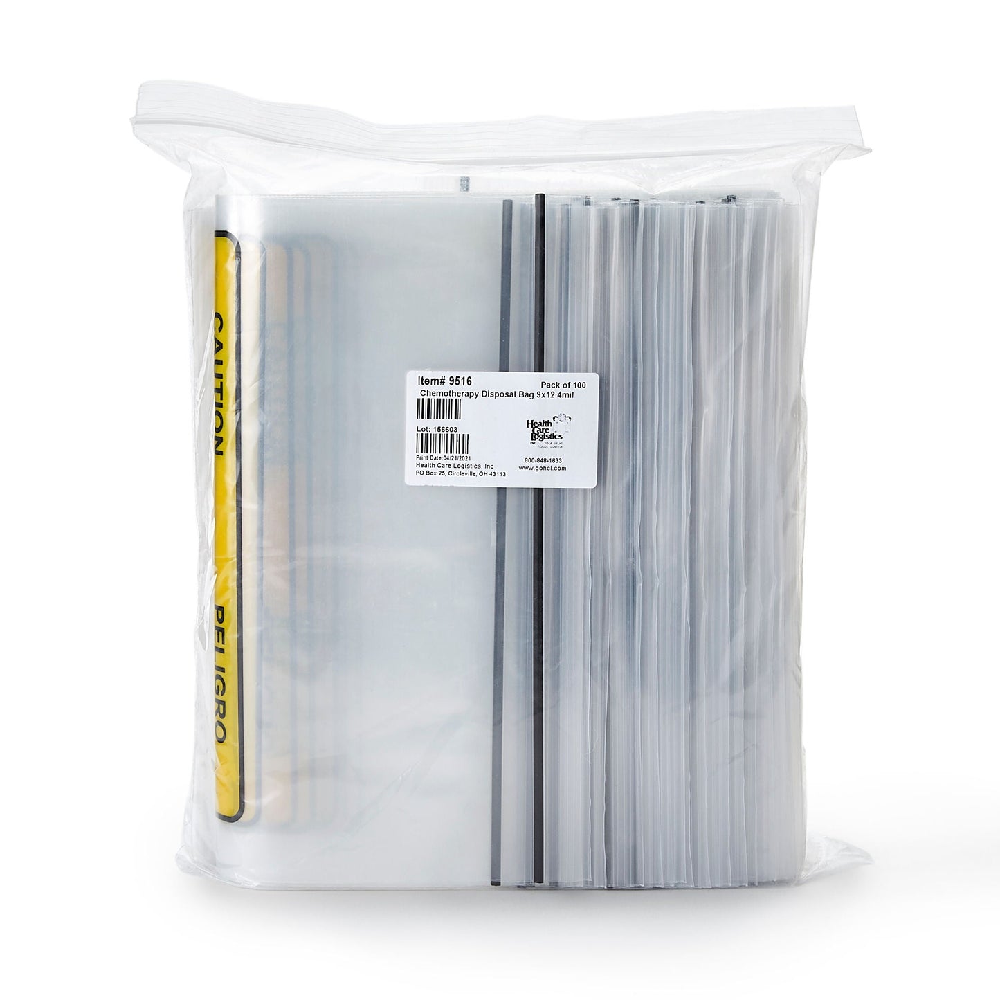 Health Care Logistics Hazardous Drug Bag, 9 x 12 Inch