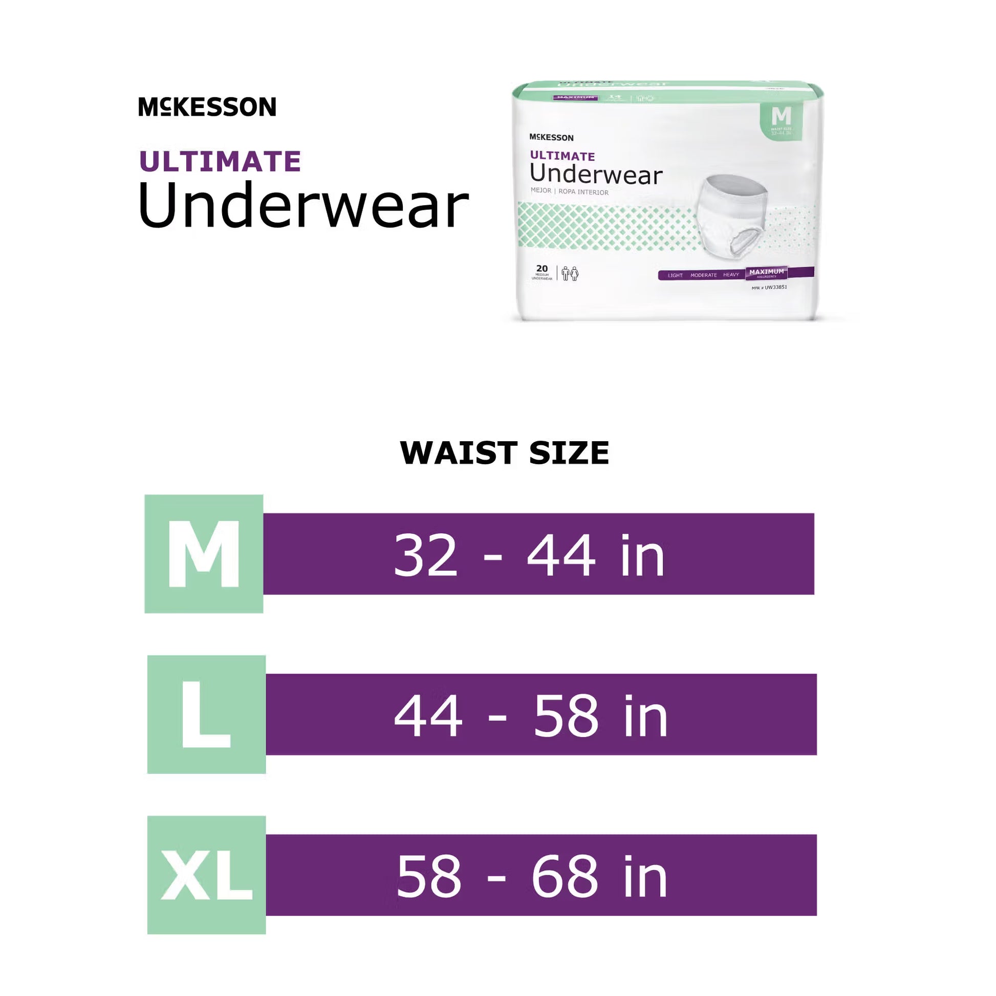 McKesson Ultimate Heavy Absorbency Incontinence Underwear, Extra Large