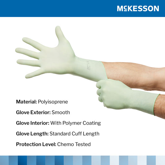 McKesson Perry® Performance Plus Polyisoprene Surgical Glove, Size 7.5, Green