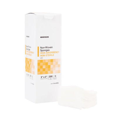 McKesson Nonwoven Sponge, 3 x 3 Inch, Four Ply