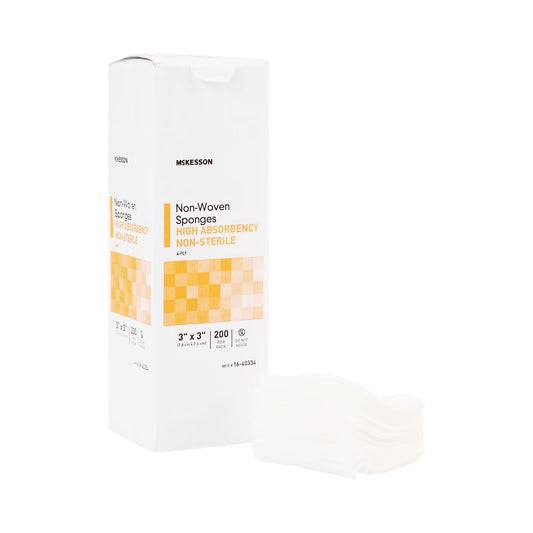 McKesson Nonwoven Sponge, 3 x 3 Inch, Four Ply
