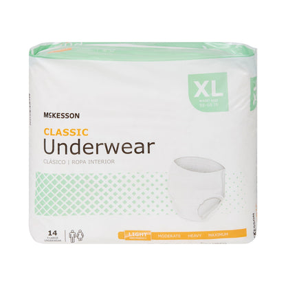 McKesson Classic Light Absorbency Incontinence Underwear, Extra Large