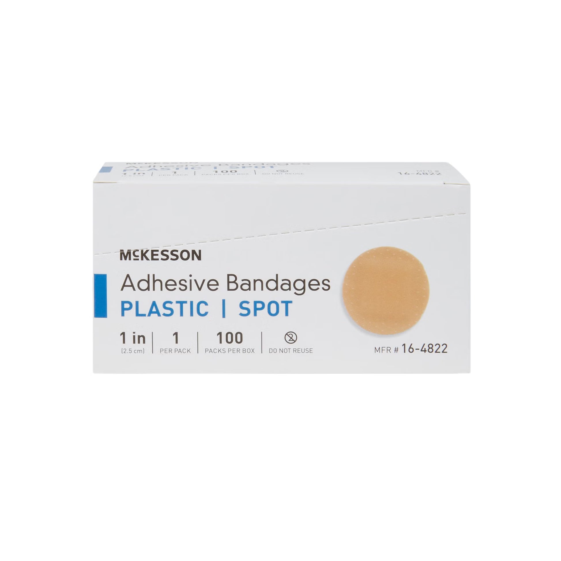 McKesson Round Tan Adhesive Spot Bandage, 1 Inch