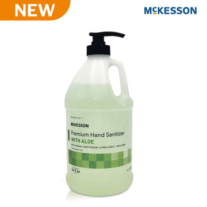 Hand Sanitizer with Aloe McKesson Premium 64 oz. Ethyl Alcohol Gel Pump Bottle