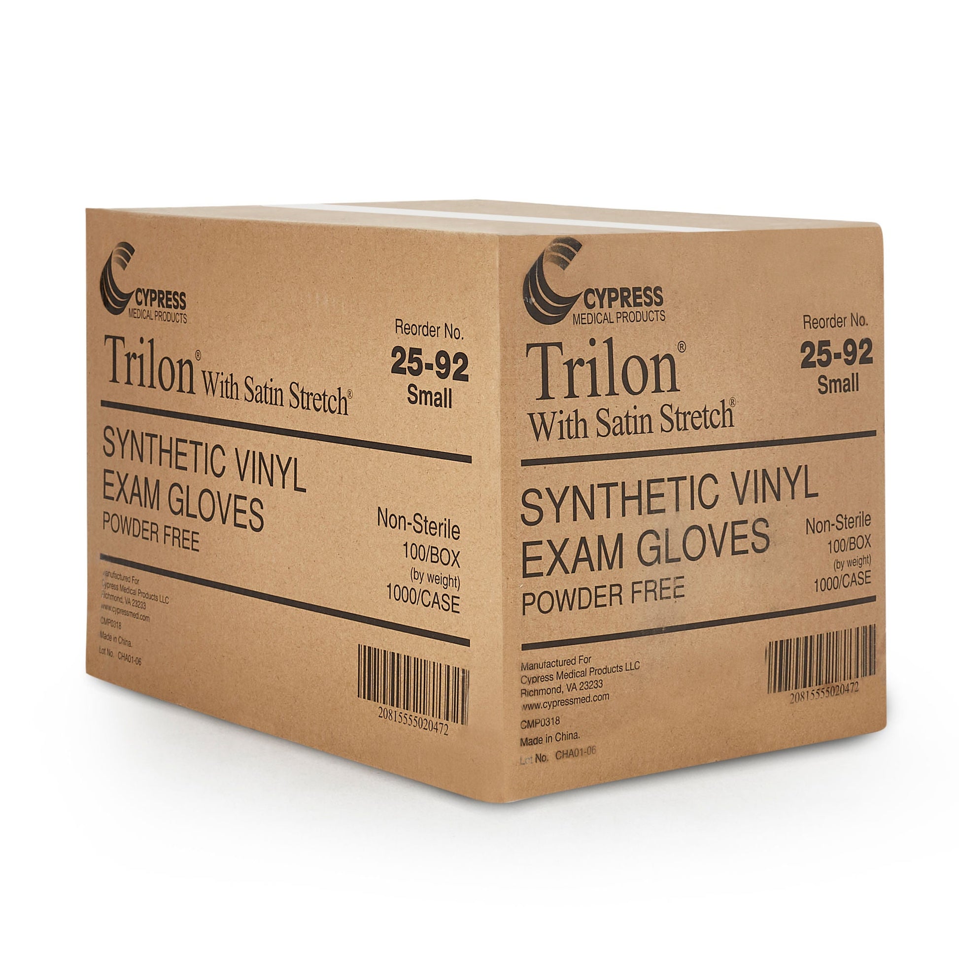 Trilon® Vinyl Exam Glove, Small, Clear