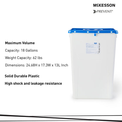 McKesson Prevent® Pharmaceutical Waste Container, 18 Gallon Capacity