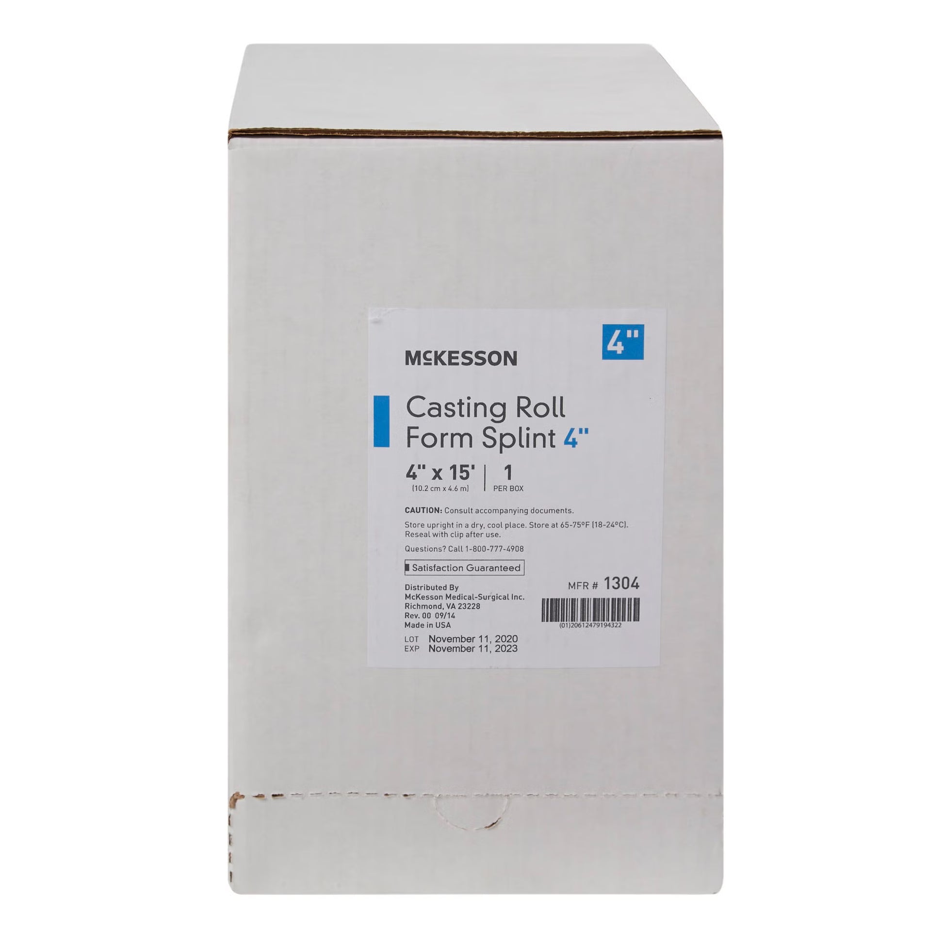 McKesson White Casting Roll Form Splints, 4 Inch x 5 Yard