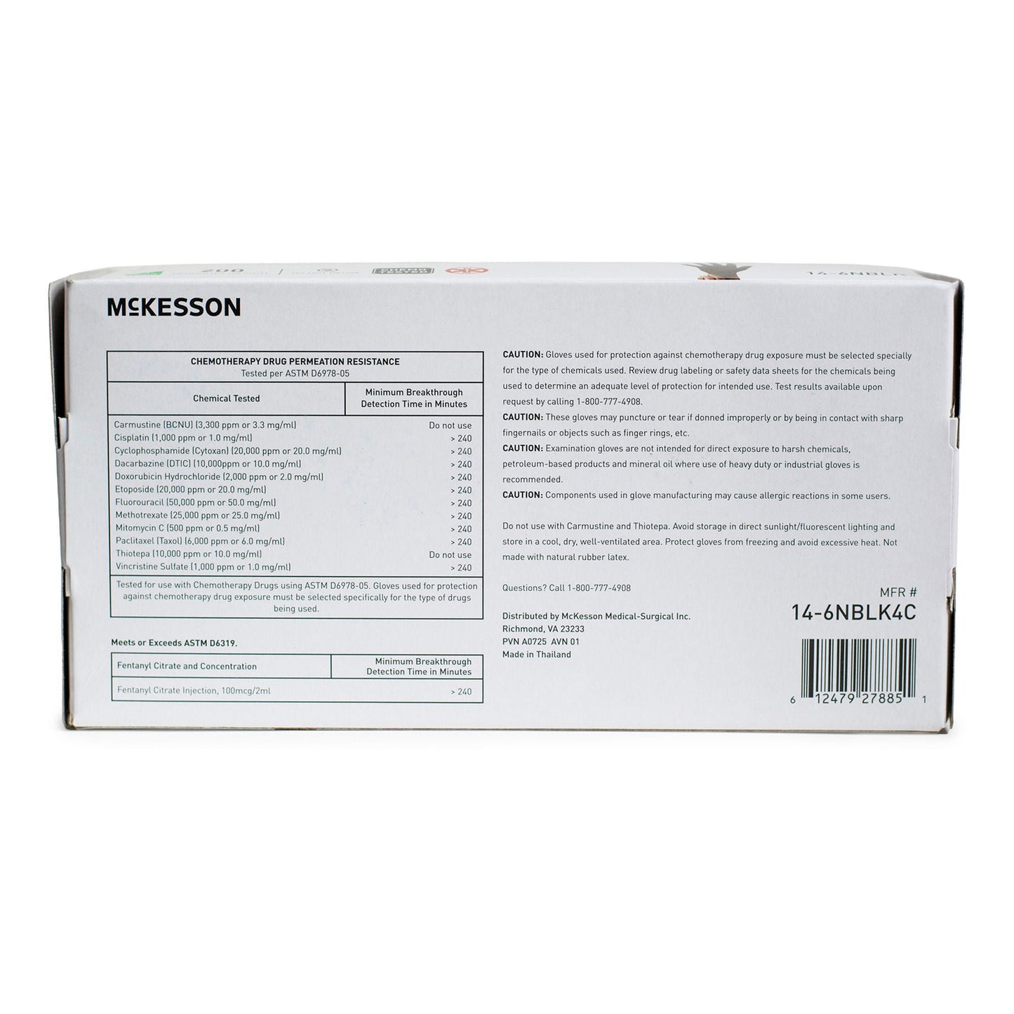 McKesson Confiderm® 6.8C Nitrile Exam Glove, Medium, Blue
