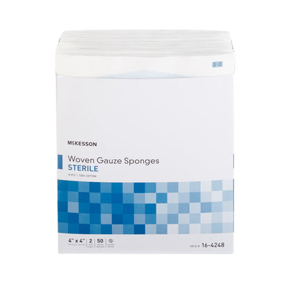 McKesson Sterile Gauze Sponge, 4 x 4 Inch, 8-Ply
