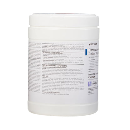 McKesson Germicidal Extra Large Surface Disinfectant Wipes, Canister