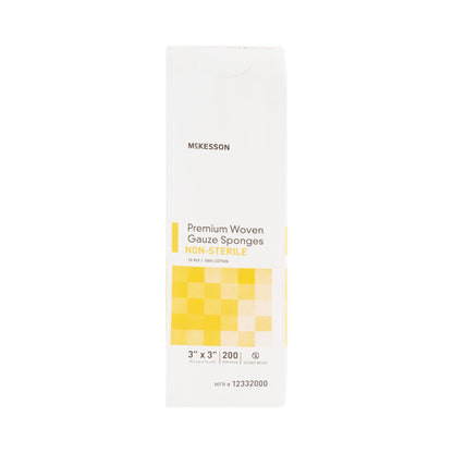 McKesson Gauze Sponge, 3 x 3 Inch, 12-Ply
