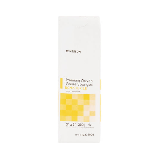 McKesson Gauze Sponge, 3 x 3 Inch, 12-Ply