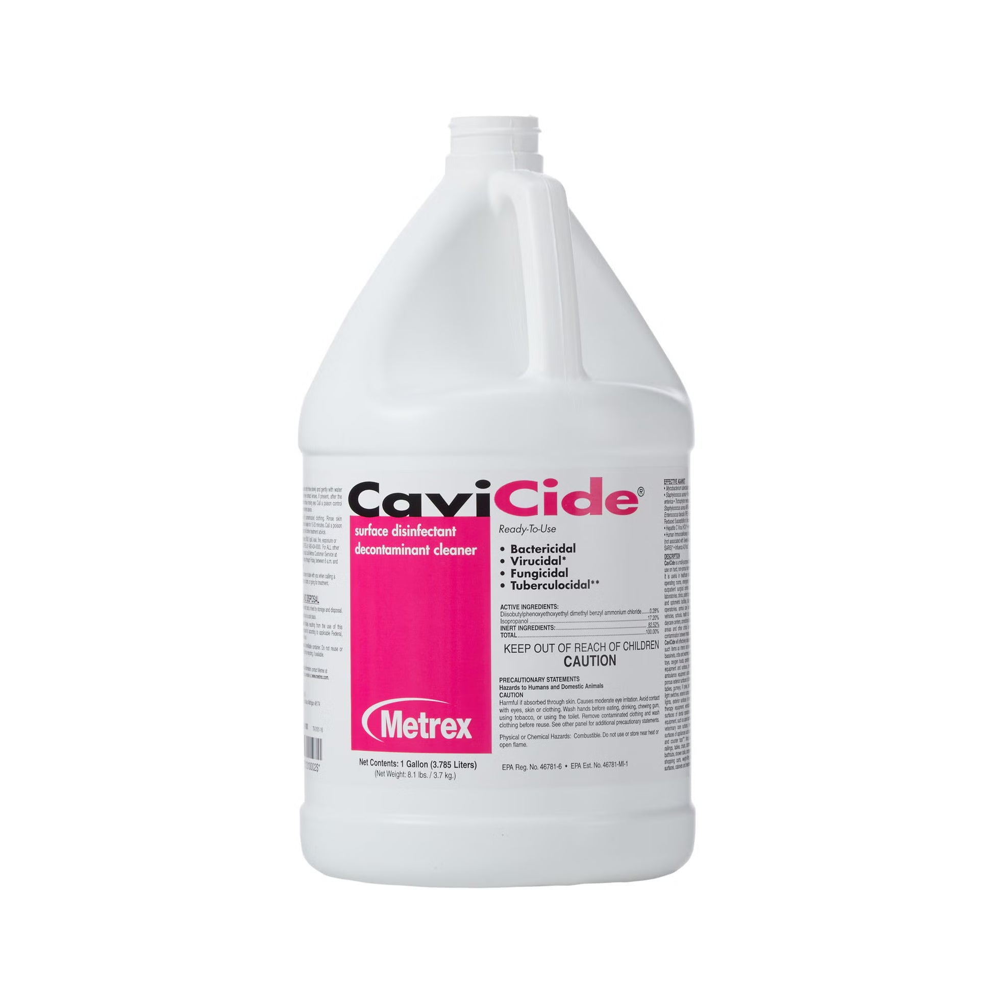 CaviCide Surface Disinfectant Cleaner, Alcohol Based, 1-gallon Jug