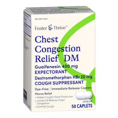 Thrive & Foster™ Chest Congestion Relief DM Guaifenesin Dextromethorphan Caplets