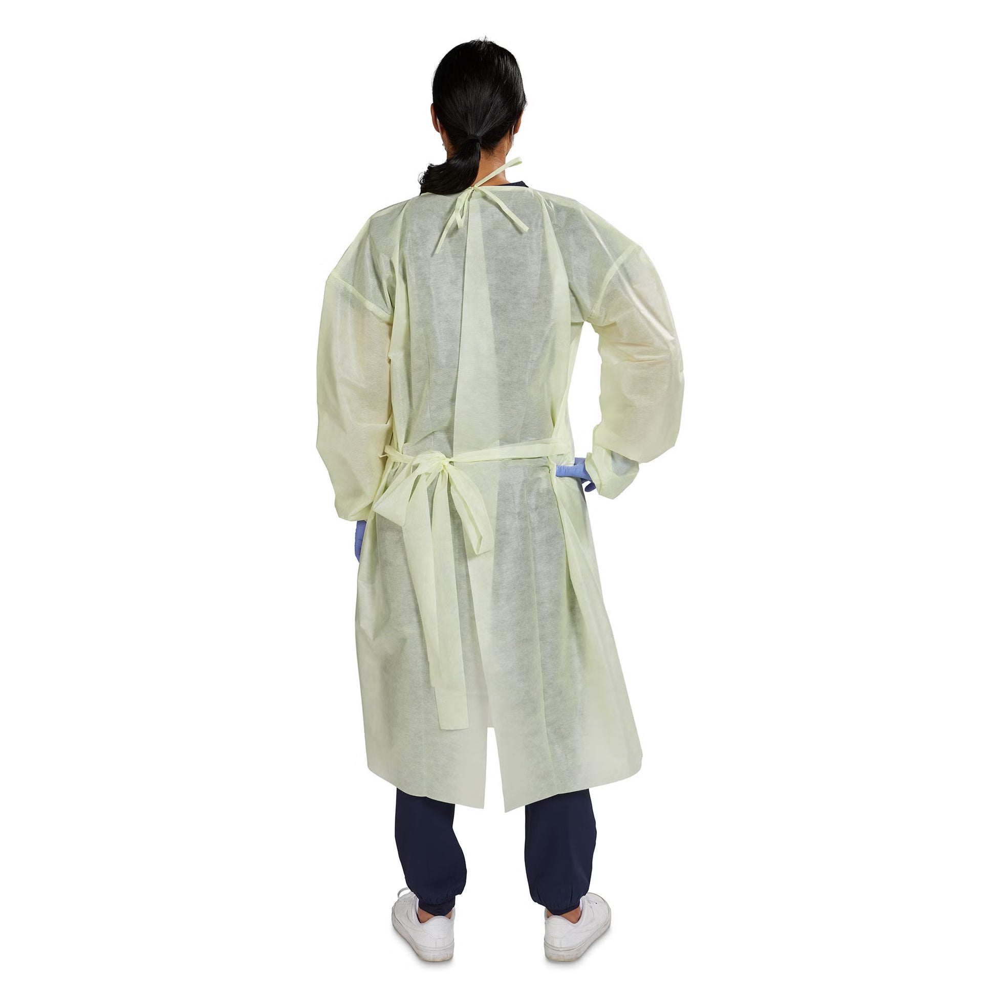 McKesson AAMI Level 2 Isolation Gown, Tie Neck Style, Extra Large, Yellow